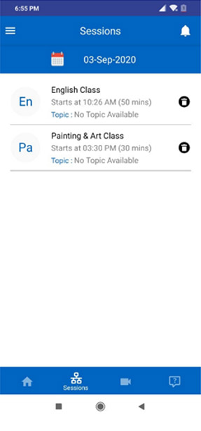 Mobile Screenshot for sessions